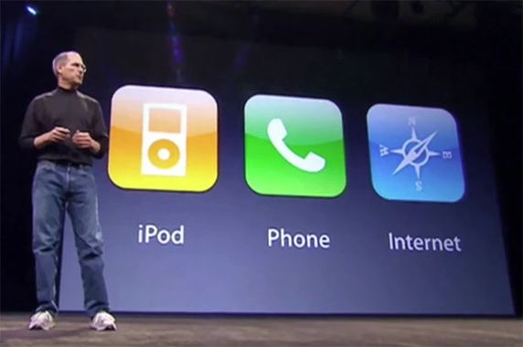 Steve Jobs introducing the iPhone